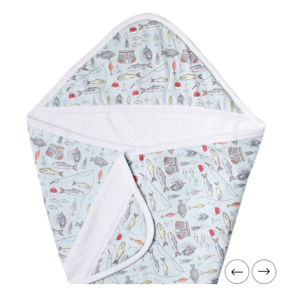 Fish Print Baby Hooded Towel